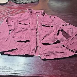 Kensie Dusty Rose Shirt Jacket